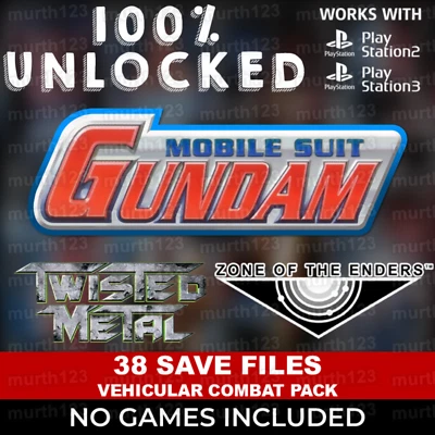 Twisted Metal Armored Core Gundam Zone Enders All Items Memory Card USB PS2 PS3 - Image 1 of 4