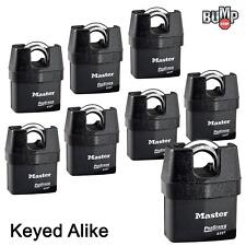 Master Lock Pro Series-(8) High Security Padlocks Keyed Alike 6327NKA-8 BumpStop