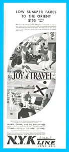 N.Y.K. cruise line ship Japan China Philippines travel tourism print ad 1935 - Picture 1 of 3