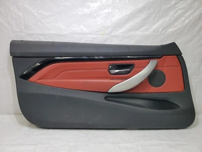 2014-2016 BMW 428i Interior Door Trim Panel Front Left Driver Coral Red OEM - Image 1 of 4
