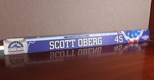 MLB Colorado Rockies Scott Oberg Game Used Locker OPENING DAY Room Name Plate - Picture 1 of 4