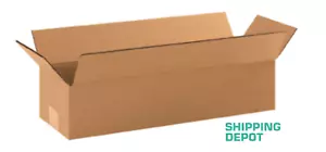 100 -18x6x4 Corrugated Kraft Cardboard Cartons Mailer Shipping Packing Box Boxes - Picture 1 of 3