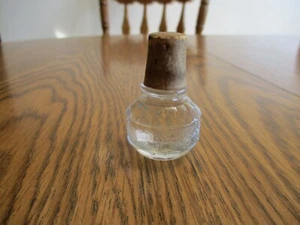 GLAS PARFÜMFLAKON GEPRÄGT ROSE MIT KORKEN KLARGLAS - Bild 1 von 7
