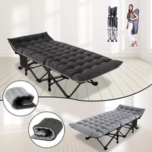 Cunas de camping plegables portátiles para adultos cuna de alta resistencia con bolsa de transporte, gris - Imagen 1 de 24