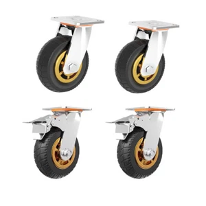 4PCS 6"/ 150mm Heavy Duty Swivel Caster Wheels 150mm 1000KG Load 2 with Brakes - Picture 1 of 12