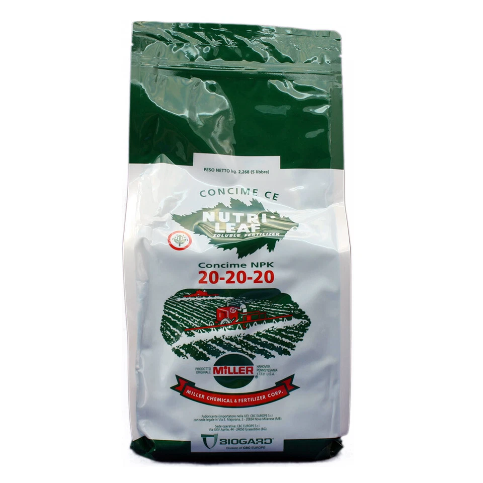 Concime NPK 20-20-20 BIOGARD NUTRI LEAF Kg 2,2