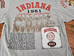 1981 Indiana Hoosiers NCAA National Championship T Shirt Size XL RARE - Bild 1 von 14