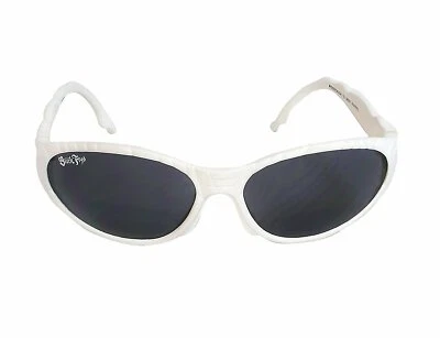 Black Flys Woodchuck To Grey Squirrel Damian Fly White Sunglasses Made in Japan - Image 1 of 4