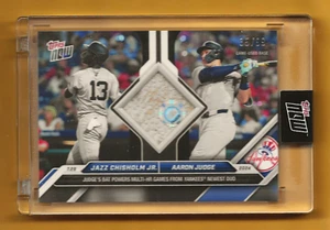 2024 Topps Now #490B Jass Chisholm jr. / Aaron Judge 35/99 (Relic) Yankees - Picture 1 of 4