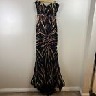 Amelia Couture Carly Mermaid Sequin Gown Dress Size 8 Formal Prom Strapless