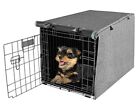 PET Double Door Dog Crate Cover Polyester Kennel Cover Fits 24 to 48" Wire Crate