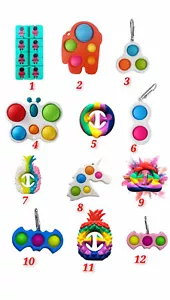 12 Stck. Handschmeichler Spielzeug Pack Sensorisches Handschmeichler Spielzeug Push Bubble Pop Spielzeug Stress Angst