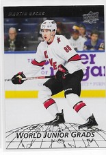 2022-23 Upper Deck World Juniors Grads Martin Necas #WG-19