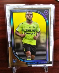 2021-22 Topps Museum Collection UCL Youssoufa Moukoko #41 Borussia Dortmund - Picture 1 of 2