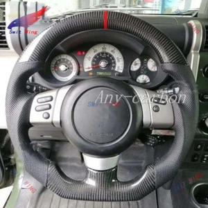 Volante de cuero de fibra de carbono real para Toyota FJ Cruiser 2004-2017 - Imagen 1 de 13