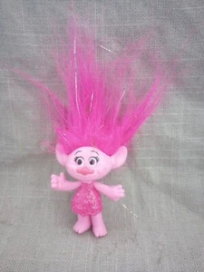 Dreamworks Trolls Poppy 2015 Hasbro 2 Inch Figure Pink Dress - Picture 1 of 3