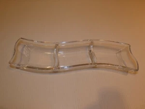 Villeroy & Boch Crystal 3-Section Serving Tray, Waved Design - Picture 1 of 5