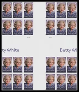 US 5976a Betty White imperf NDC cross gutter block 24 MNH 2025 - Picture 1 of 1
