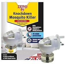 Zero In ZER740 Knockdown Mosquito Killer Plug-In Diffuser with 30ml Liquid Bottle