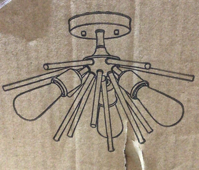 VAXCEL Estelle Semi Flush Mount Natural Brass Finish C0164 17in W X 11 1/2in H - Image 1 of 4