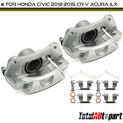 Pinza de freno de disco 2 piezas con soporte para Honda Civic 2012-2015 CR-V Acura delantera Foto 1 de 4