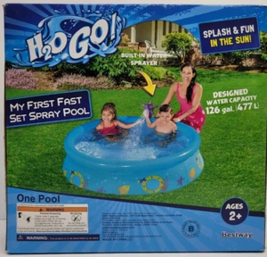 H2O GO My First Fast Set Spray Pool ~ Starfish ~ Ages 2+ ~ 5ft x 5ft x 15in - Picture 1 of 1