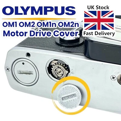 Olympus OM Motor Drive Socket Cover Cap for OM1, OM1N, OM2, OM2N - Silver - Image 1 of 4