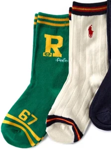 Polo Ralph Lauren Boys One Size Assorted Crew-Length missing one pair 2pc - Picture 1 of 4