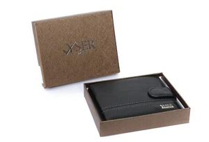 Vyser Mens Leather Wallet RFID SAFE Contactless Card Blocking ID Protection