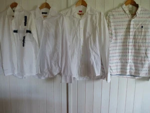 mens bundle of X4 833 POLICE TOM WOLFE FIRETARP DANIEL CHRISTIAN SHIRTS MEDIUM - Picture 1 of 11
