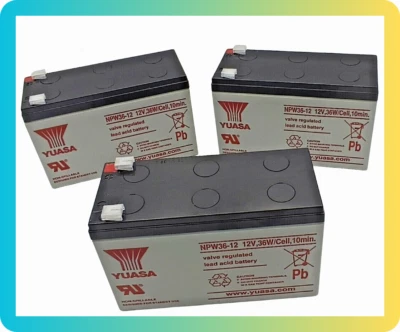 3 Batterie yuasa npw36-12 sostituzione per Legrand Daker dk 1kva 310050 310070 - Image 1 of 4