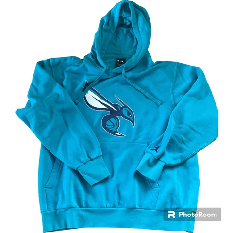 Charlotte Hornets Basketball Teal Hoodie Sweatshirt NBA Logo Adult Size XL Cover