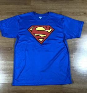Superman Mens Blue TM& DC Comics Shirt Made In Haiti Medium - Picture 1 of 4