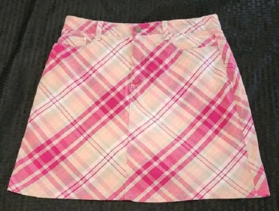 Женские шорты Croft and Barrow розовые клетчатые размер 4 б/у в отличном состоянии B101 - Изображение 1 из 4