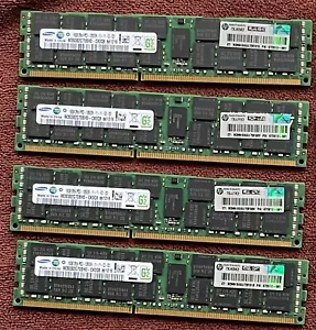 Samsung 64GB (4x16GB) 2Rx4 PC3-12800R DDR3 ECC Server RAM Memory TESTED - Picture 1 of 2