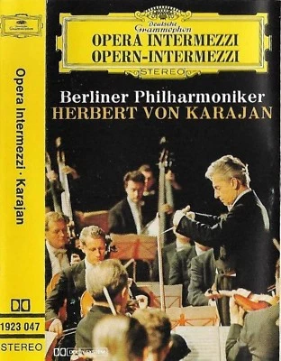 Karajan Berliner Phil ‎Opera-Intermezzi CASSETTE ALBUM DG Classical Orchestral  - Image 1 of 4
