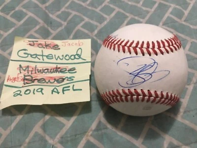 JACOB GATEWOOD SIGNED MINOR LEAGUE BASEBALL/ANAHEIM ANGELS PROSPECT, 2019 AFL - Image 1 of 4