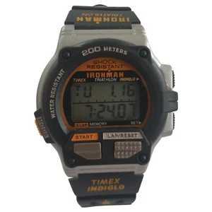 Timex Ironman Triathlon 200M Shock Resistant Indiglo Diving Watch D 287.341/4 52 - Picture 1 of 13