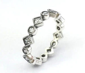 Authentic PANDORA Alluring Brilliant Princess Ring Sz 6, Silver, 190943CZ-52 New - Picture 1 of 2