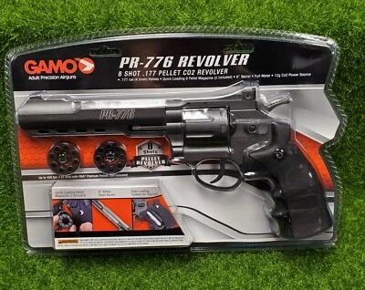 Gamo PR-776 Full-Metal CO2 .177cal Pellet Revolver w/ 8rd Mags - 611139654 - Image 1 of 4