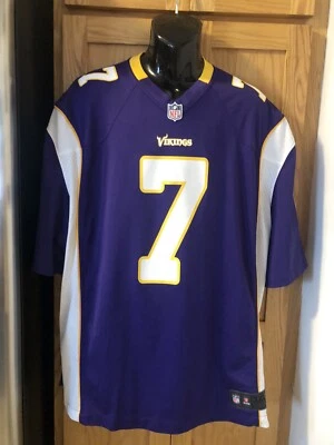 Camiseta deportiva Nike On Field púrpura talla 3XL de los Minnesota Vikings #7 Christian Ponder NFL Foto 1 de 4