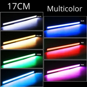 6~24 PACKS 12V LED Strip DRL Daytime Running Lights Fog COB Car Lamp Waterproof - Picture 1 of 12