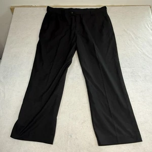 Croft & Barrow Mens Easy Care Slack Pants Size 44x30 Black Classic Fit Flat - Picture 1 of 5