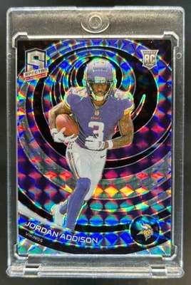 2023 Panini Spectra Jordan Addison RC Interstellar Rookie #40/60 Vikings - Image 1 of 2