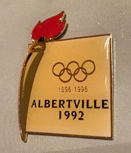 ALBERTVILLE 1992 OLYMPIC TORCH PIN - Picture 1 of 1