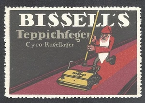 German poster stamp cinderella reklamemarken carpet sweepers dwarf E. DEUTSCH - Picture 1 of 2