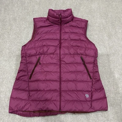 Chaqueta Chaleco Mountain Hardwear Para Mujer Grande Rosa Plumón de Pato Puffer Cremallera Completa Foto 1 de 4