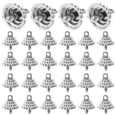  100 pezzi rotondi tappi per ornamenti con palline di Natale fai da te in - Immagine 1 di 4