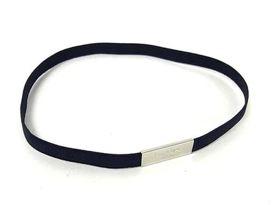 Cinturón de goma PRADA para hombre y mujer azul marino x plata DJ8454 F/S de ... - Imagen 1 de 3