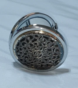 Brighton 3" Hinged Compact Double Mirror Silver Filigree Serendipity - Picture 1 of 10